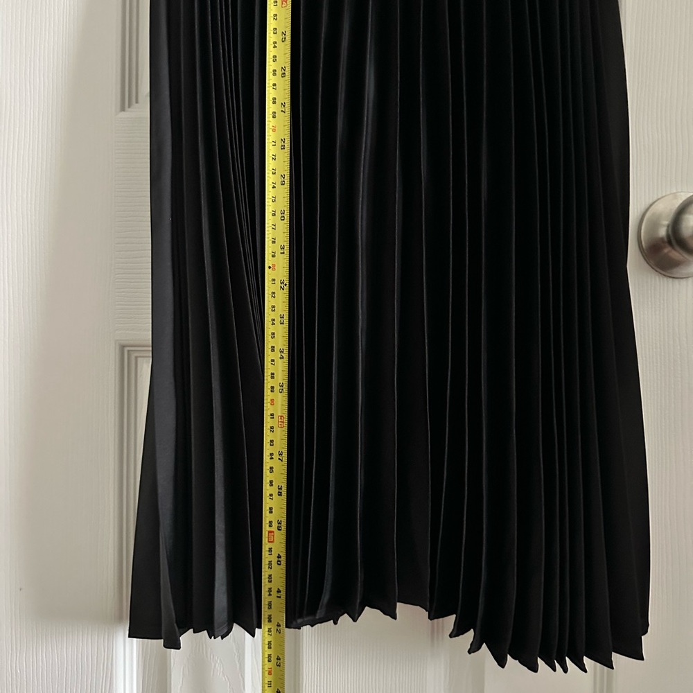 New Rachel Zoe Women's Black Pleated Maxi Dress, Stretch, Size Medium - Picture 9 of 9